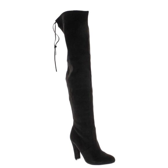 EUC Steve Madden Black Suede Over the Knee Boots “Gorgeous” Style - Picture 7 of 7